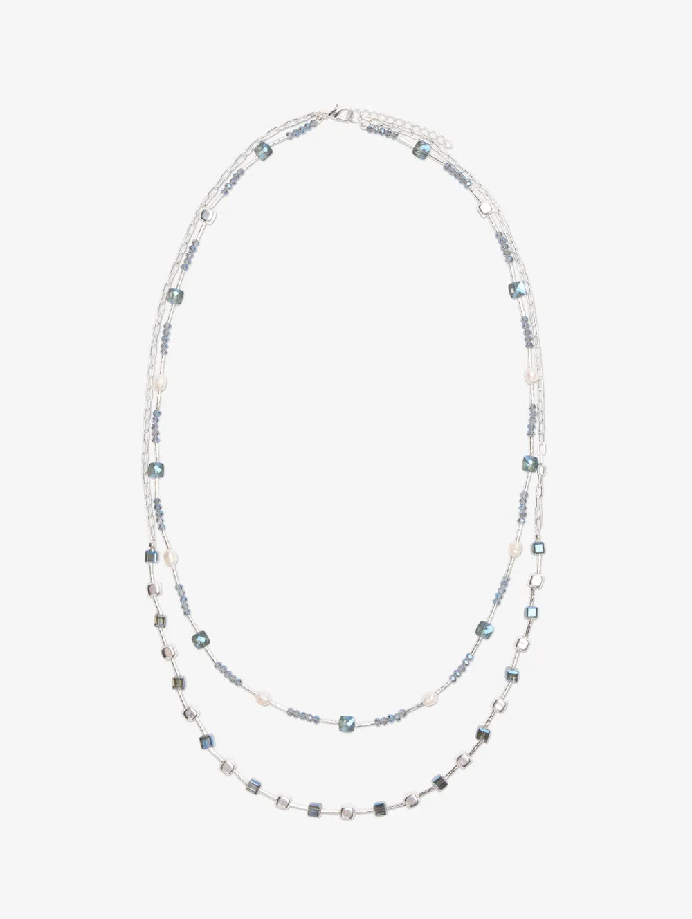 Midnight Square Bead Necklace