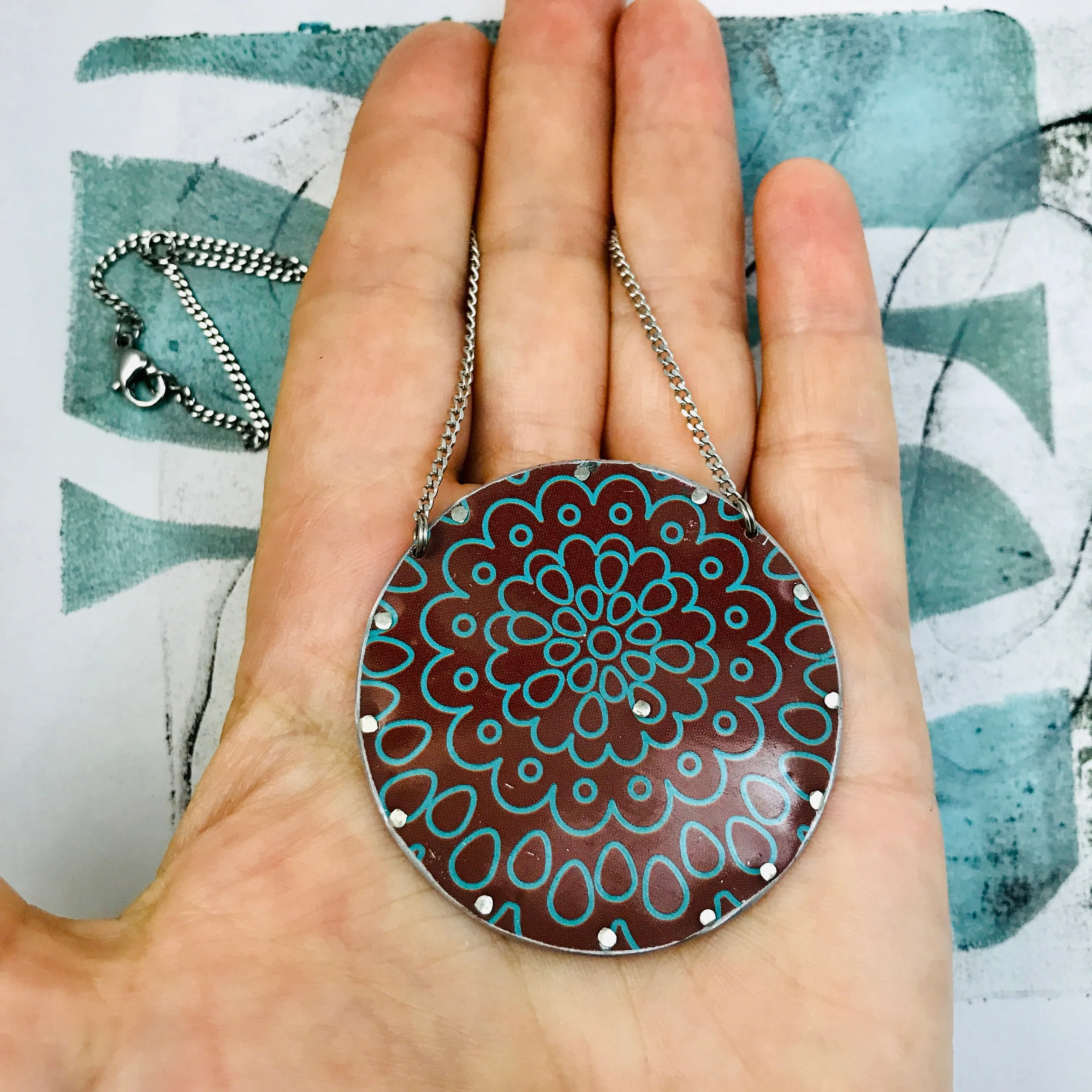 Mixed Cools Zero Waste Tin Color Wheel Necklace