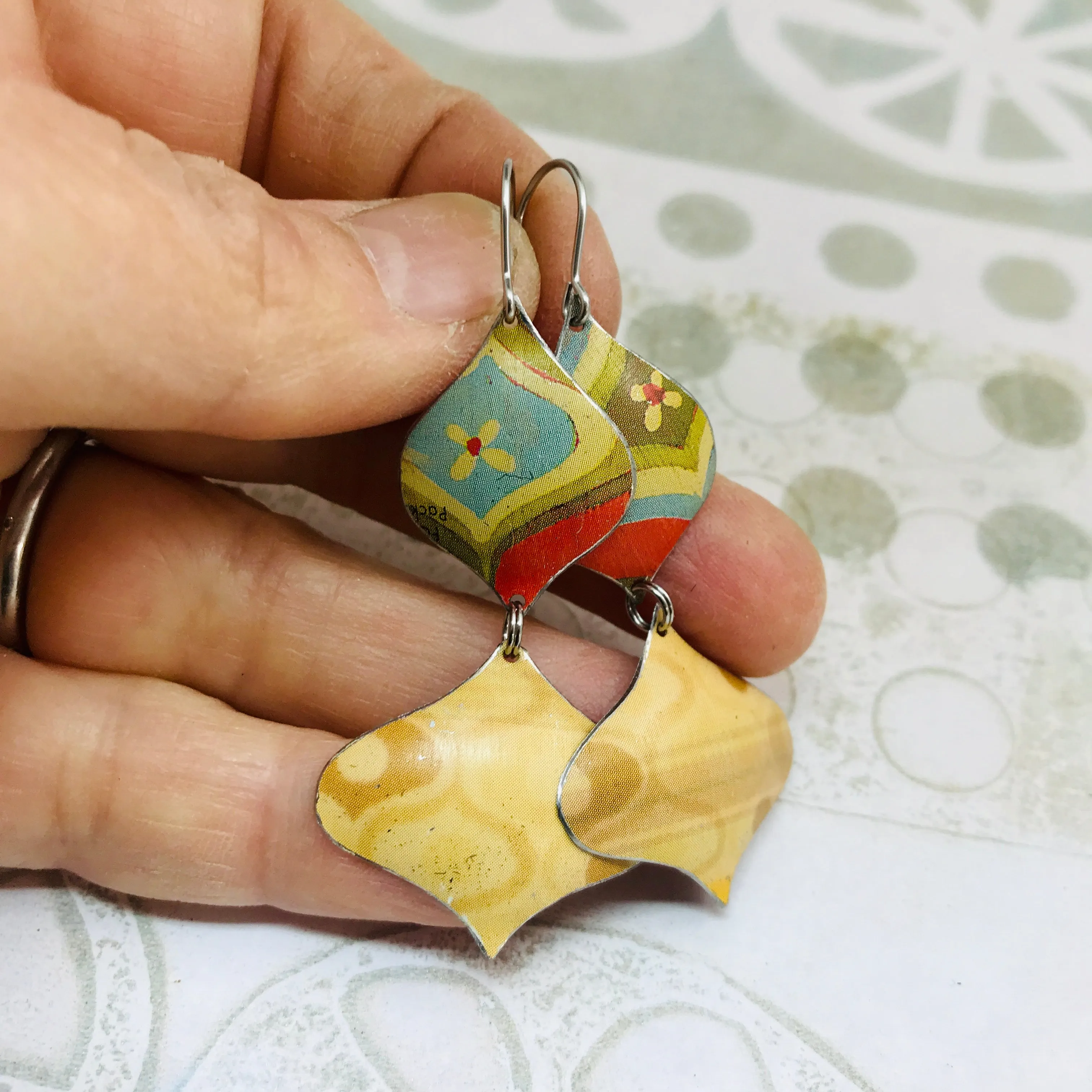 Mod Rex Ray Zero Waste Tin Earrings