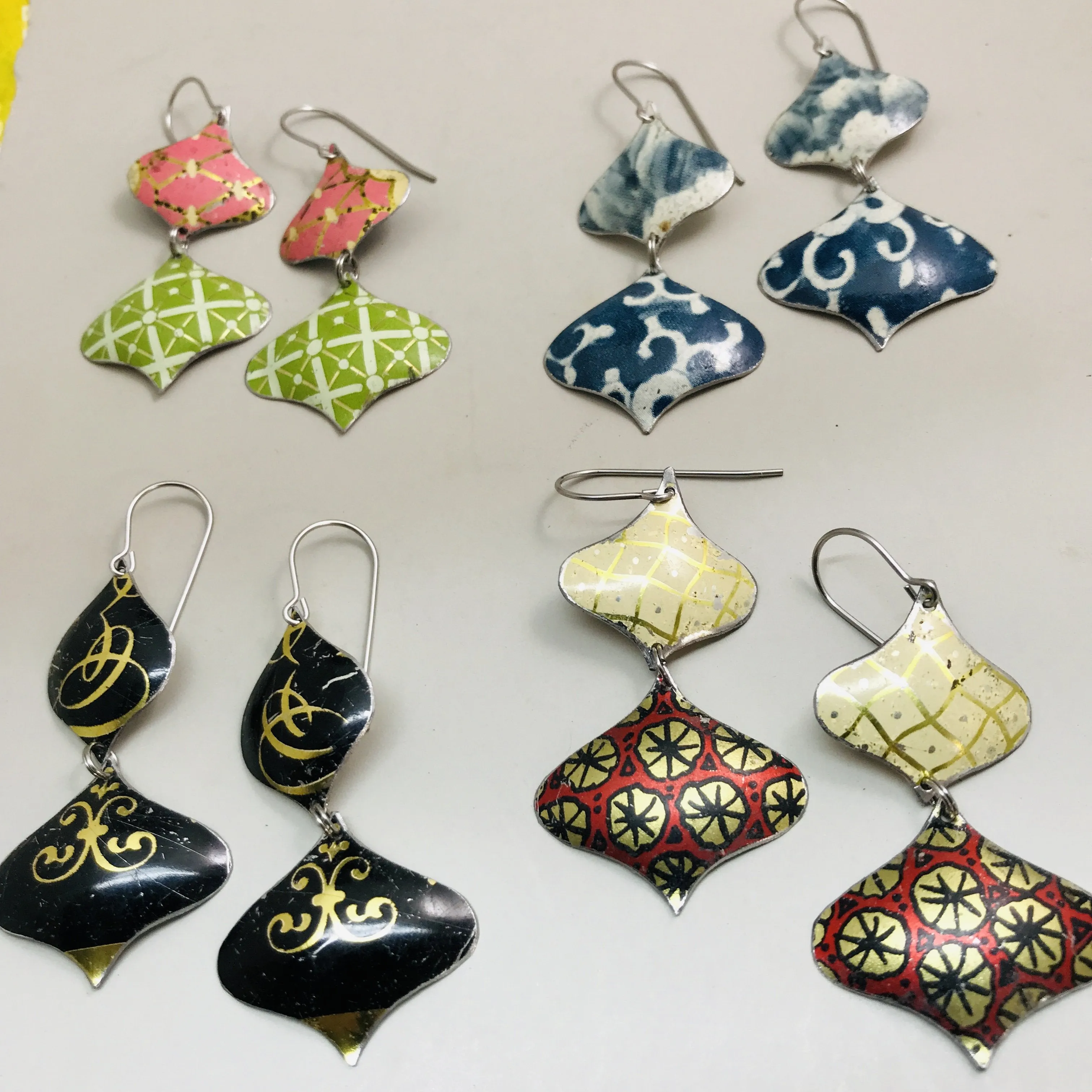 Mod Rex Ray Zero Waste Tin Earrings