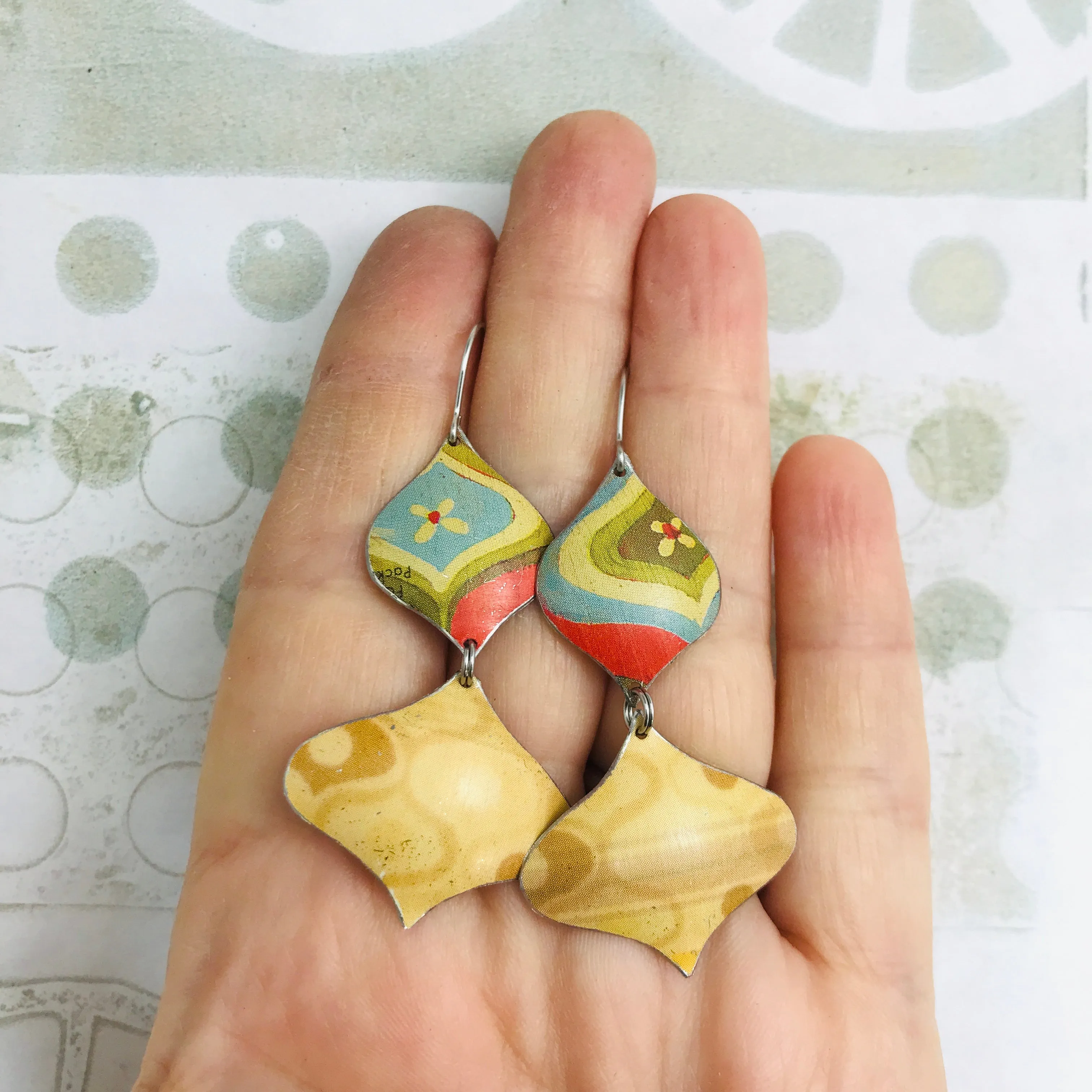 Mod Rex Ray Zero Waste Tin Earrings