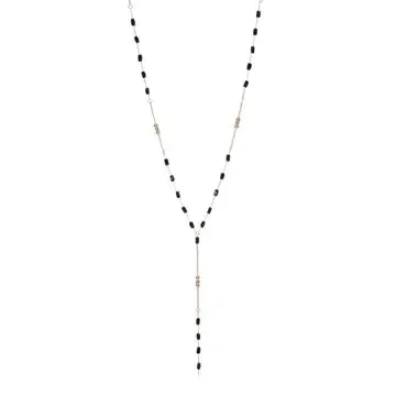 NB bead &chain Y Necklace