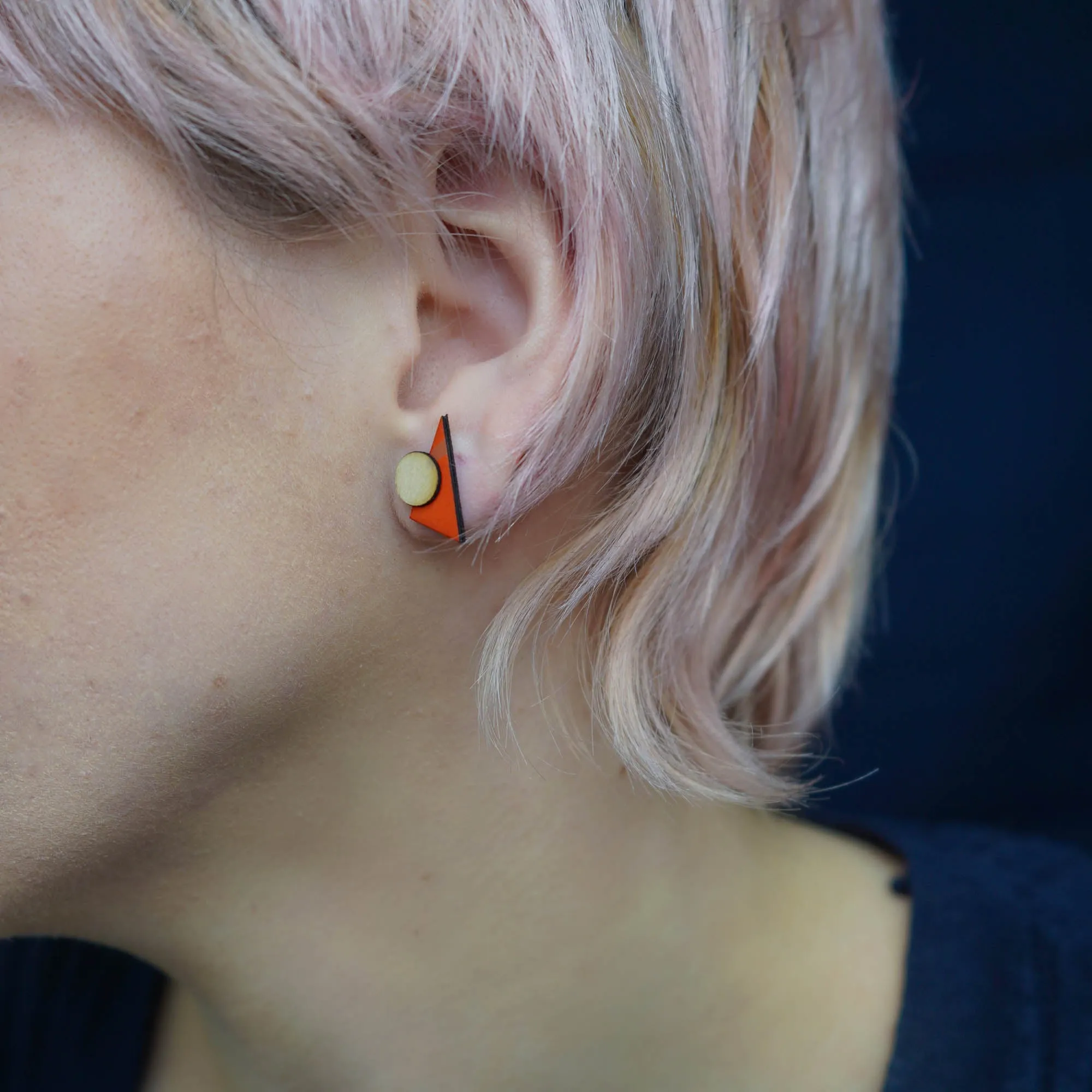 Nickolai Earrings Orange