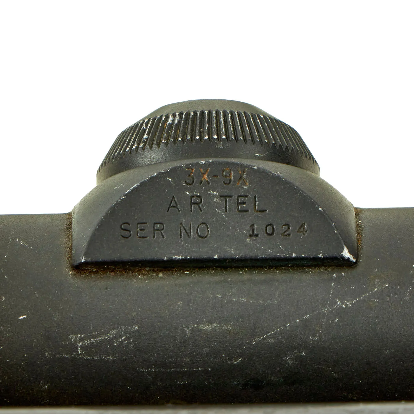 Original U.S. Vietnam War Era Redfield 3x-9x AR-TEL  XM21 Sniper Rifle Adjustable Ranging Telescope With Carry Case - Serial Number 1024