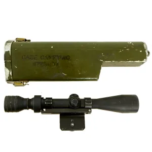 Original U.S. Vietnam War Era Redfield 3x-9x AR-TEL  XM21 Sniper Rifle Adjustable Ranging Telescope With Carry Case - Serial Number 1024