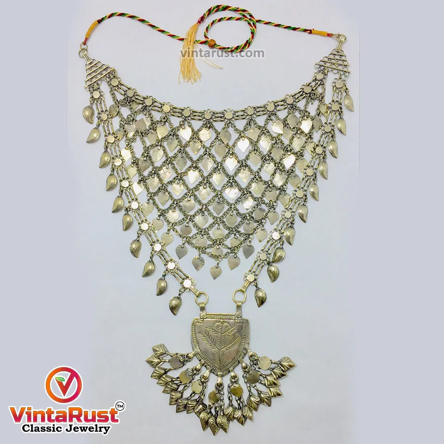 Oversized Silver Kuchi Massive Necklace