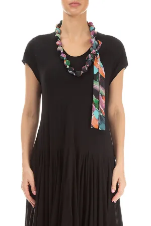 Paint Charm Silk Cotton Bead Necklace