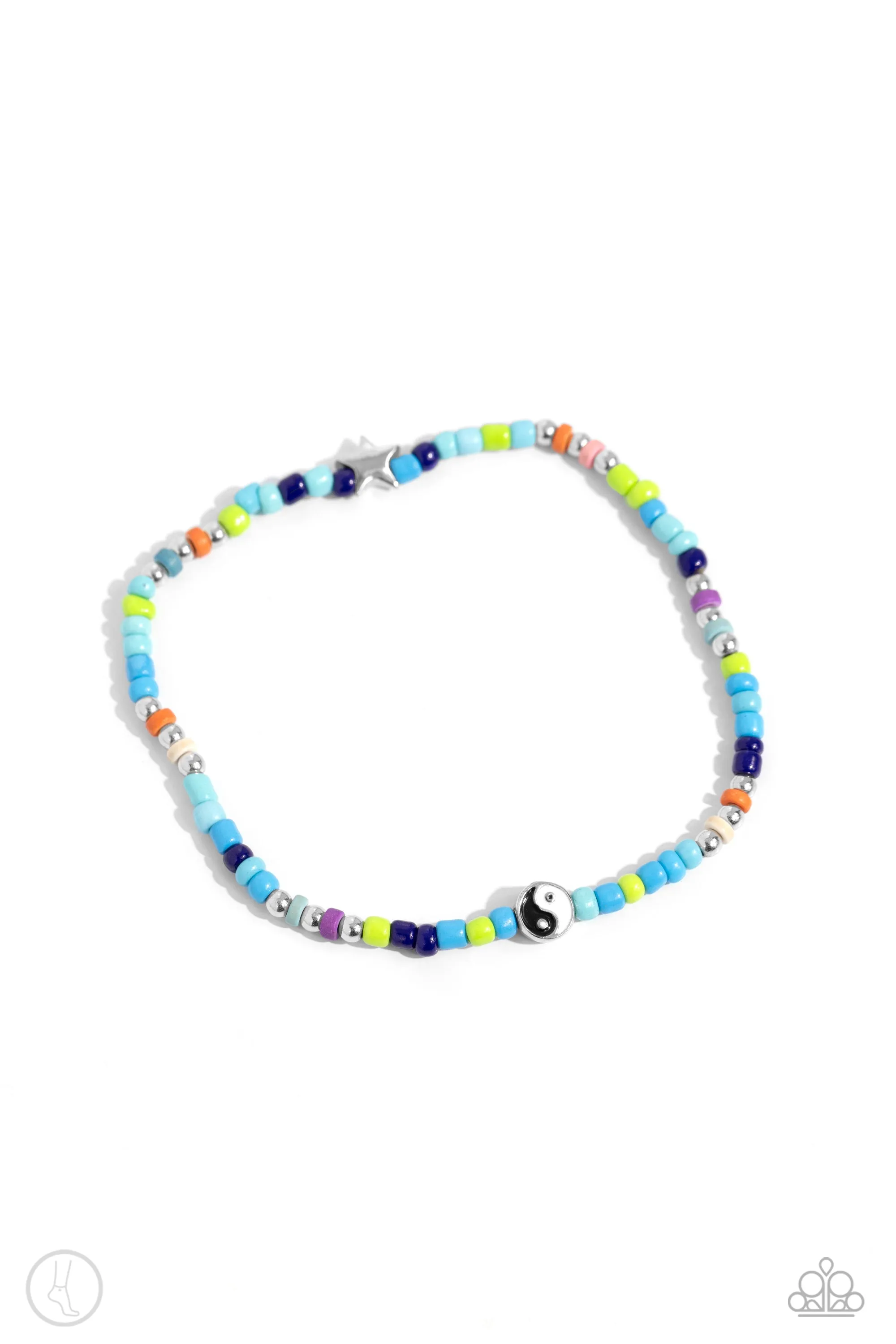 Paparazzi Seize the Shapes Blue Anklet Bracelet