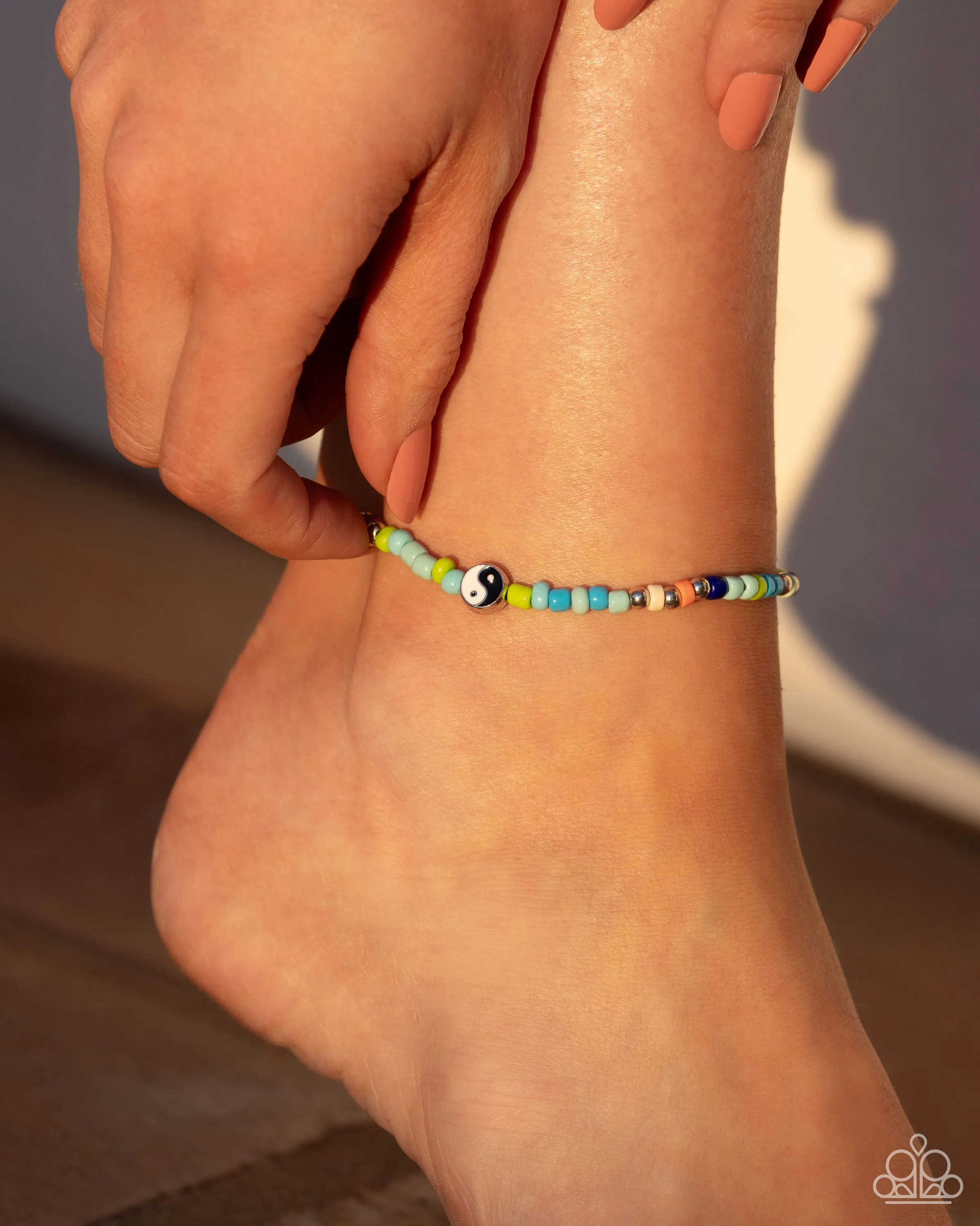 Paparazzi Seize the Shapes Blue Anklet Bracelet
