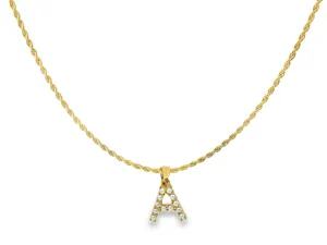 Pearl Initial Necklace