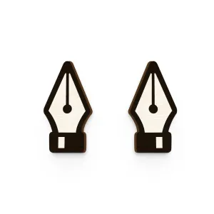 Pen Hand Painted Wooden Earring