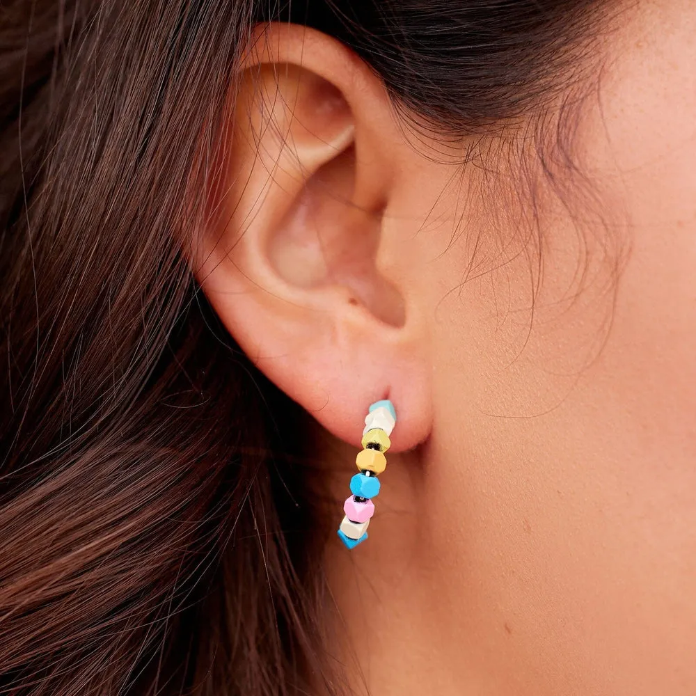PURA VIDA BAHAMA BEAD HOOP EARRINGS