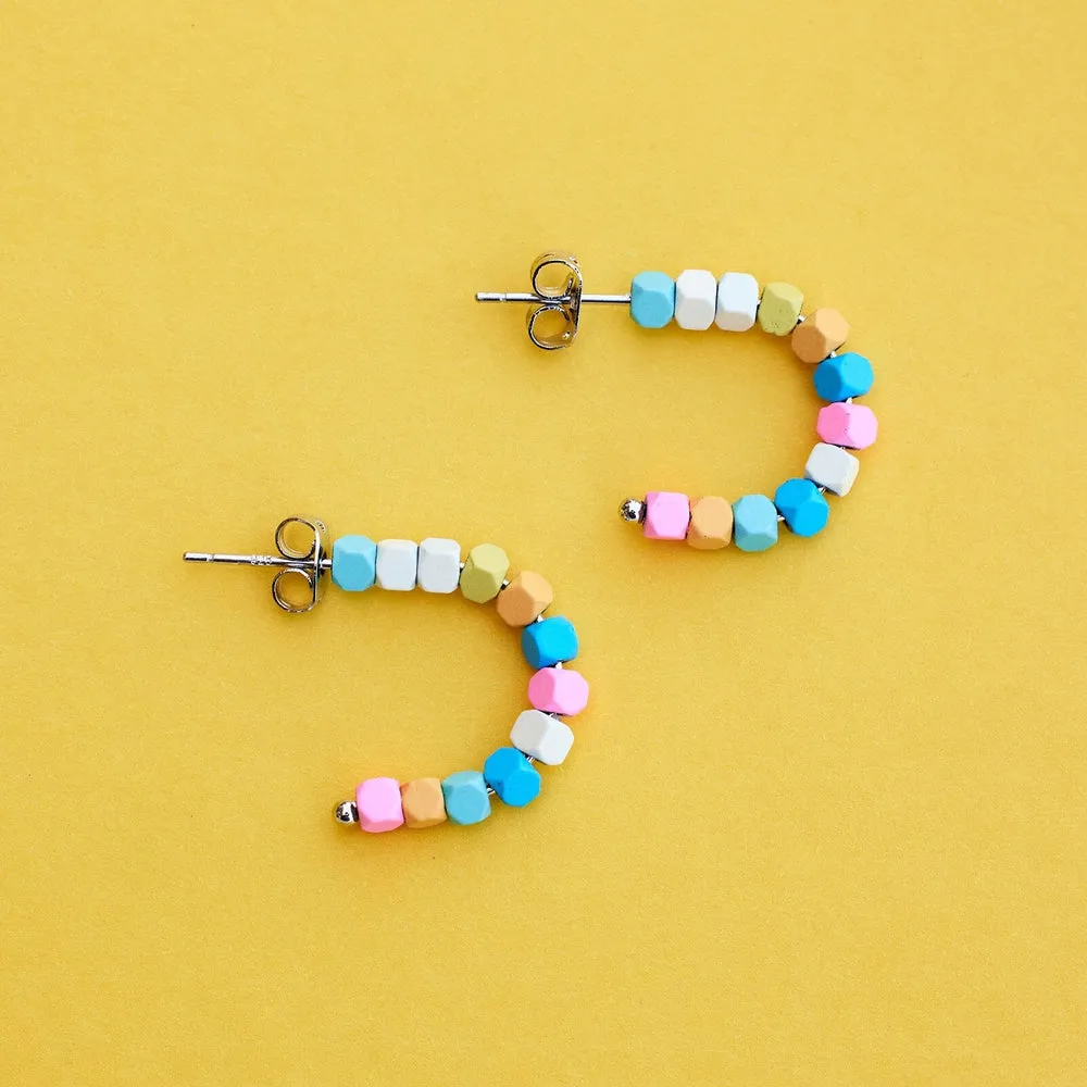 PURA VIDA BAHAMA BEAD HOOP EARRINGS