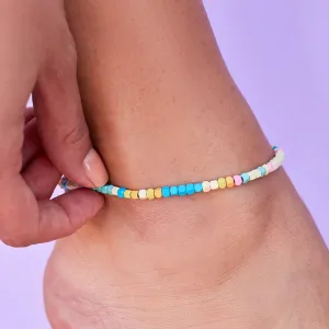PURA VIDA BAHAMA BEAD STRETCH ANKLET