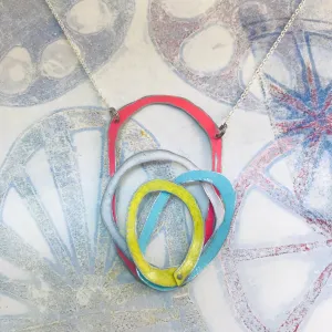 Reversible Scribbles Upcycled Tin Necklace