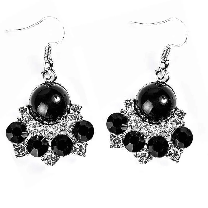 TARTE It Up Black and White Rhinestone Earrings