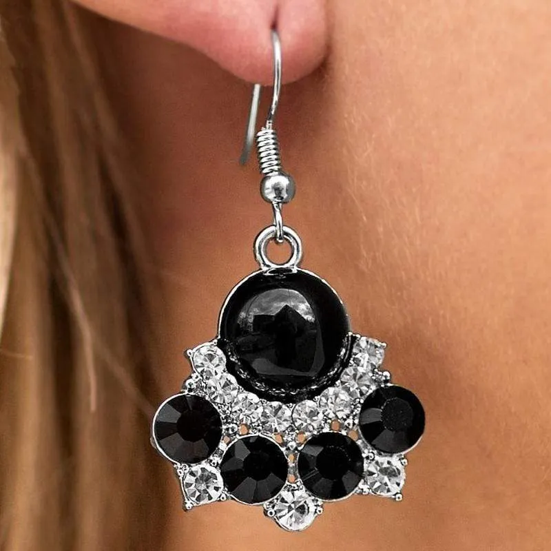 TARTE It Up Black and White Rhinestone Earrings