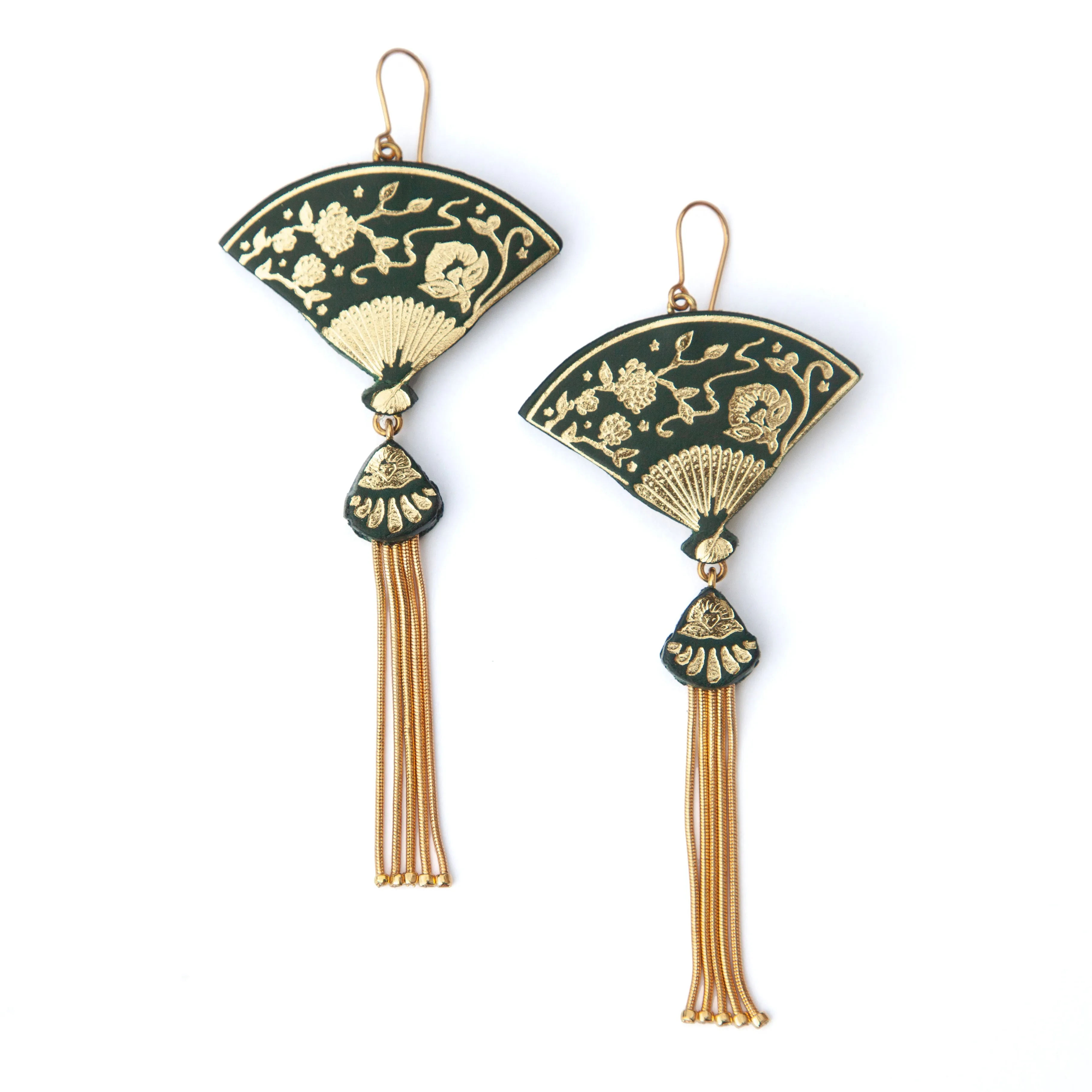 TASSELLED FAN . earrings