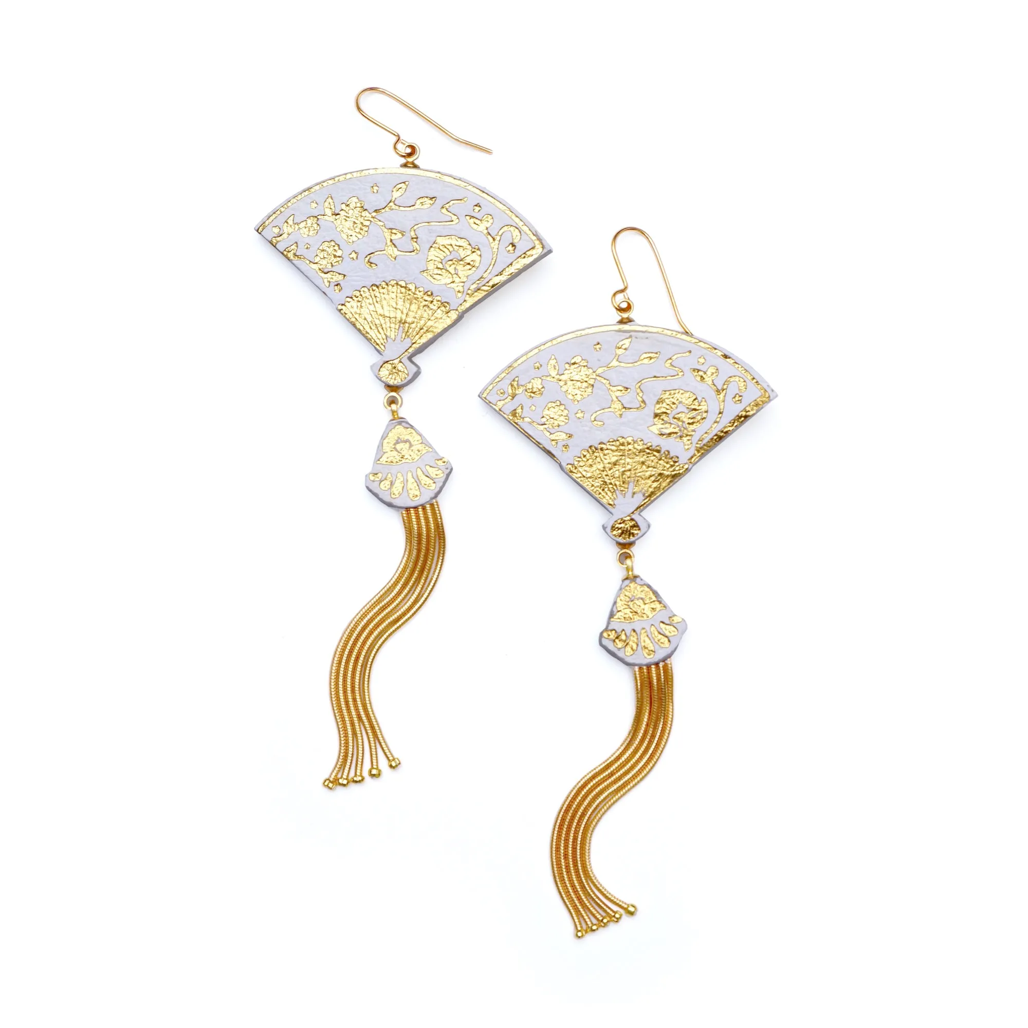 TASSELLED FAN . earrings