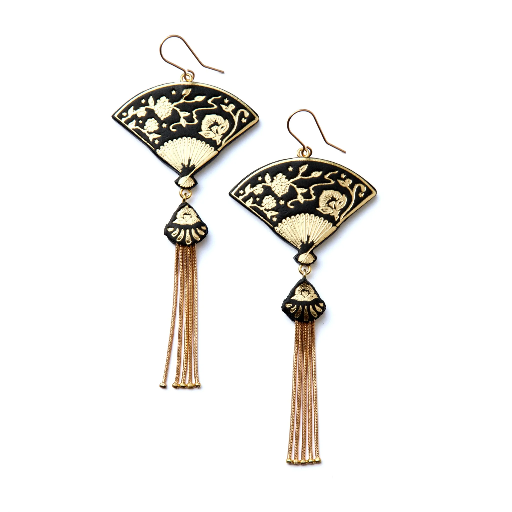 TASSELLED FAN . earrings