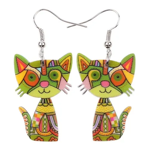 TEEK - Drop Cat Acrylic Earrings | Various Colors