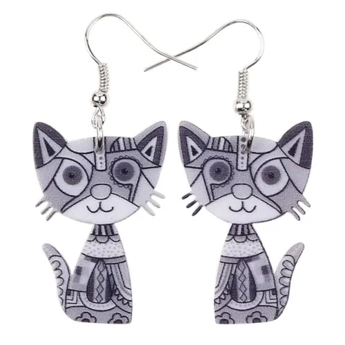 TEEK - Drop Cat Acrylic Earrings | Various Colors
