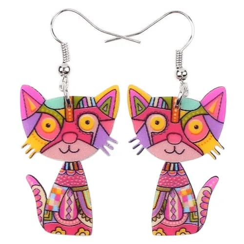 TEEK - Drop Cat Acrylic Earrings | Various Colors