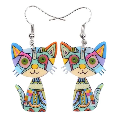 TEEK - Drop Cat Acrylic Earrings | Various Colors