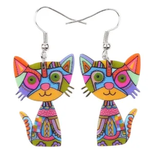 TEEK - Drop Cat Acrylic Earrings | Various Colors