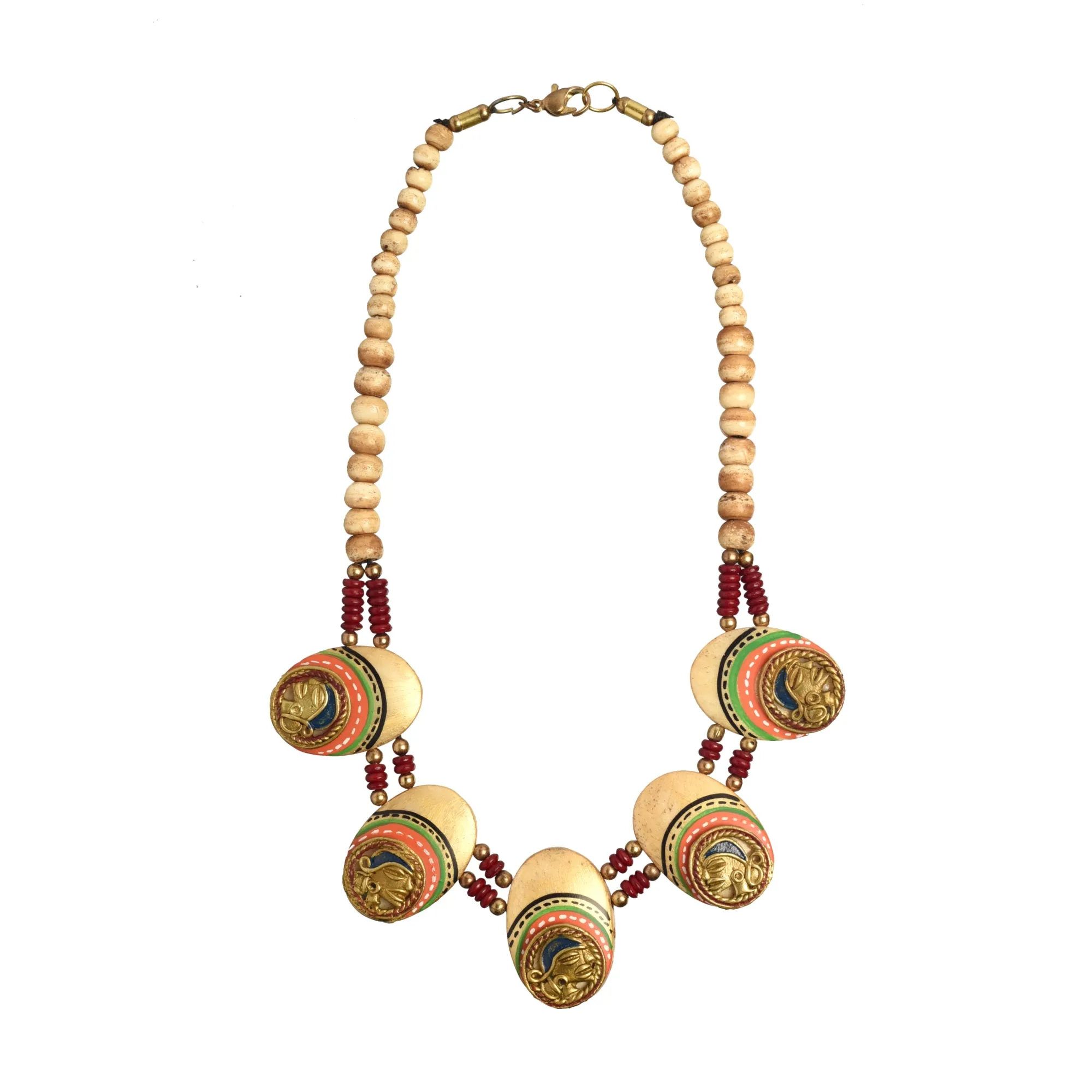 The Guards Of Empress Handcrafted Tribal Dokra Necklace