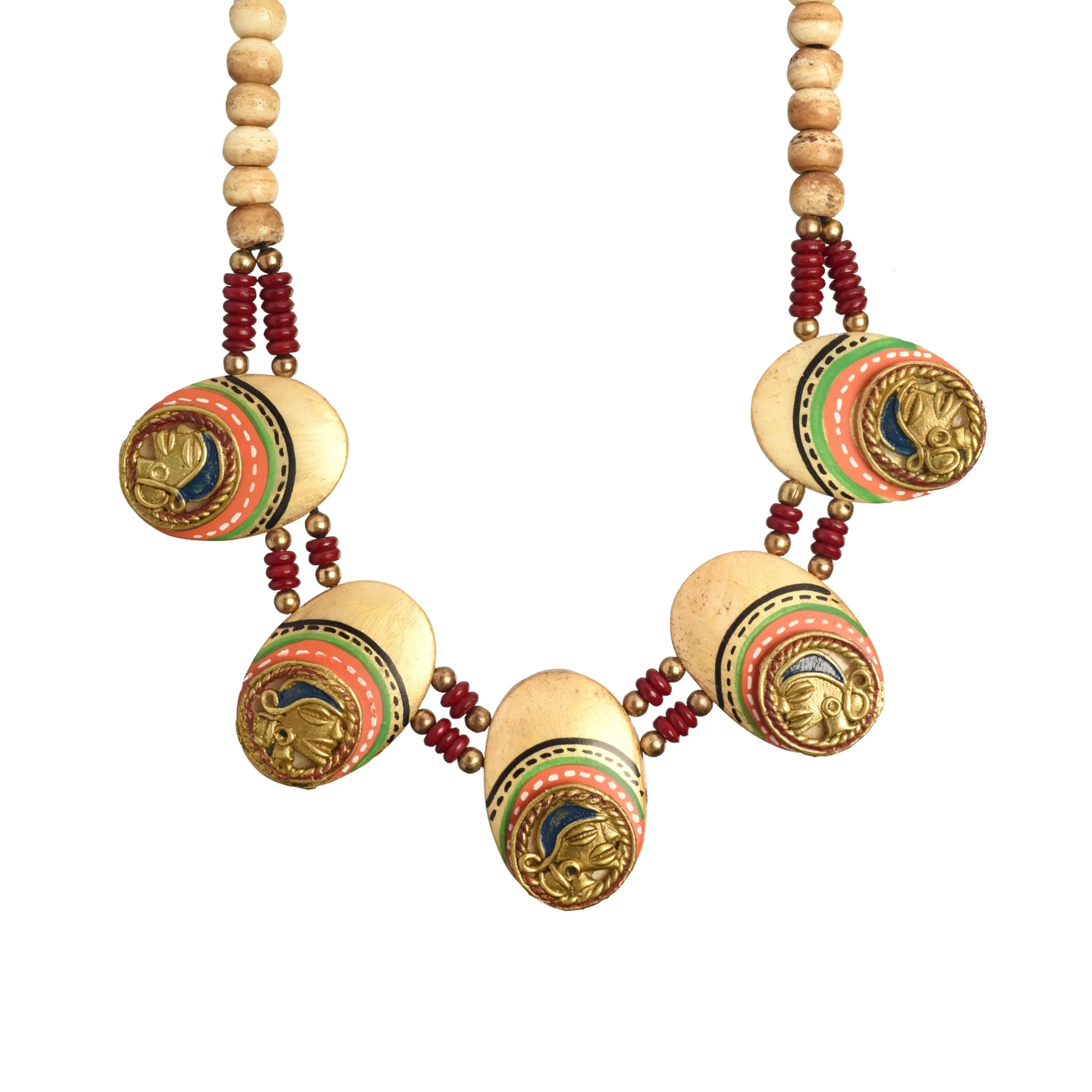 The Guards Of Empress Handcrafted Tribal Dokra Necklace