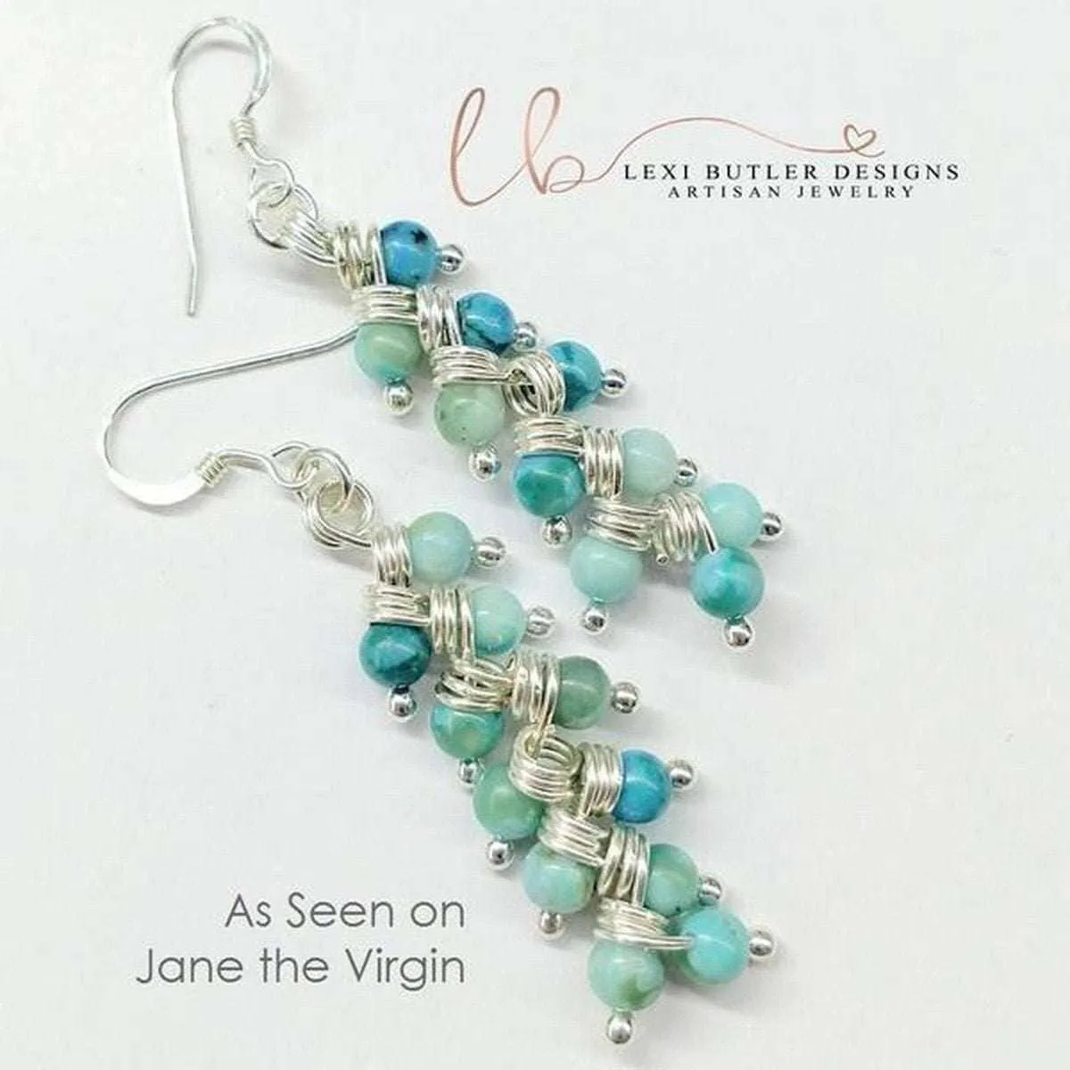 Turquoise Wire Wrapped Earrings