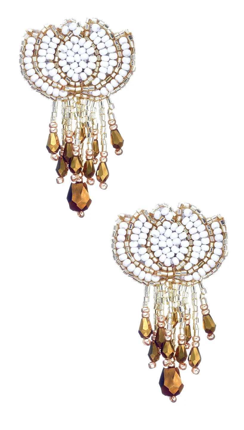 White Lotus Earrings | Olivia Dar
