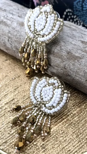 White Lotus Earrings | Olivia Dar