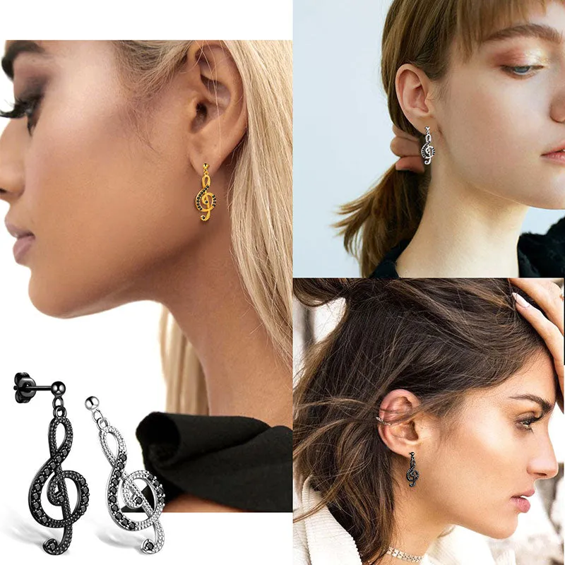 Women Musical Note Earrings Treble Clef Jewelry Gifts for Music Lover