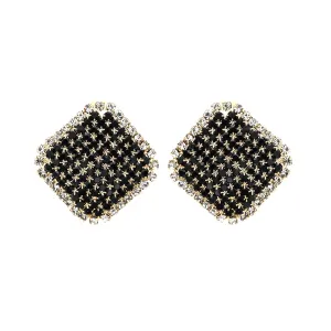 Yellow Chimes Earrings for Women and Girls Crystal Studs | Gold Tone Black Color Crystal Stud Earrings | Birthday Gift for girls and women Anniversary Gift for Wife
