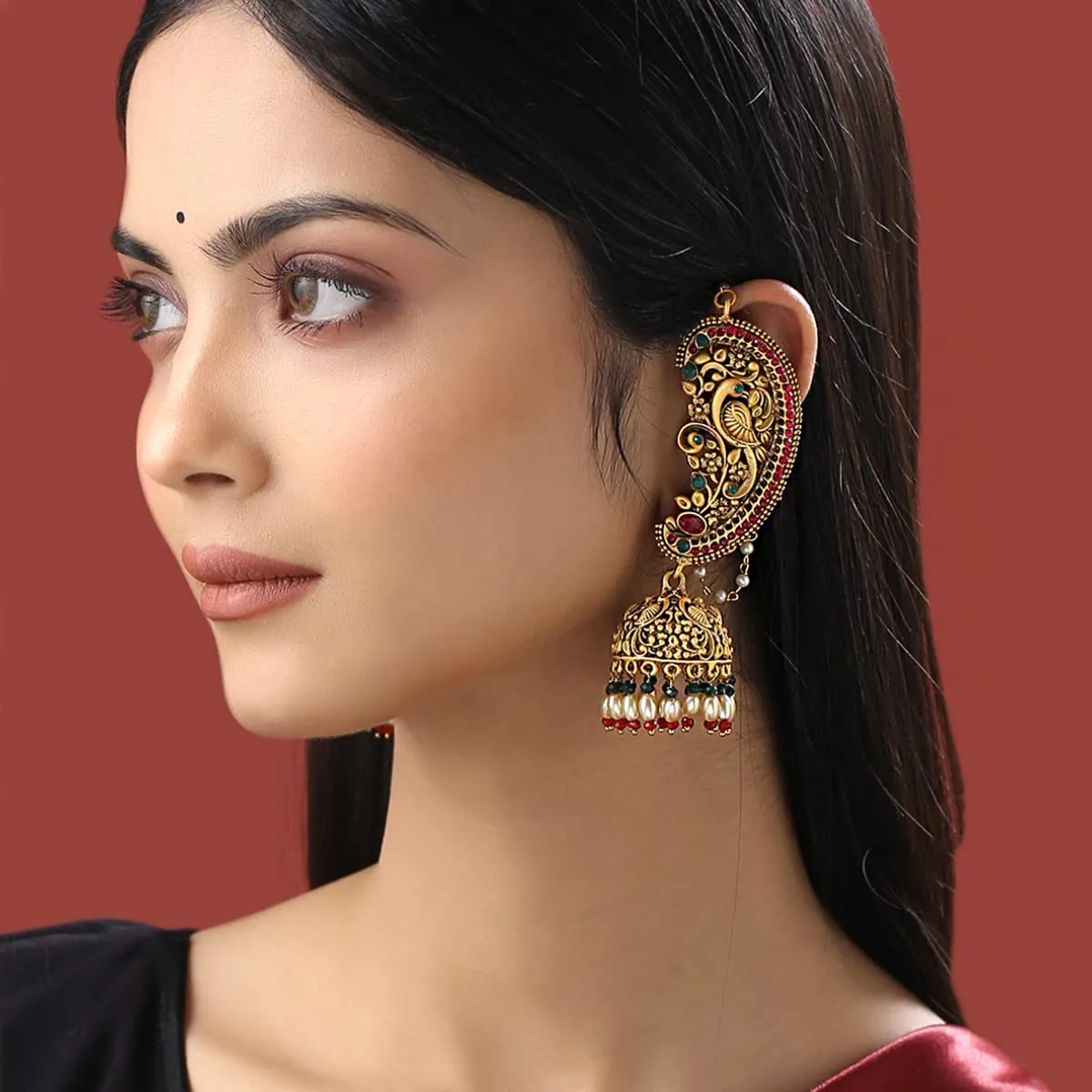 Yellow Chimes Earrings for Women and Girls Drop Earrings for Women | Peacock Designed Jhumka Earrings | Birthday Gift for girls and women Anniversary Gift for Wife