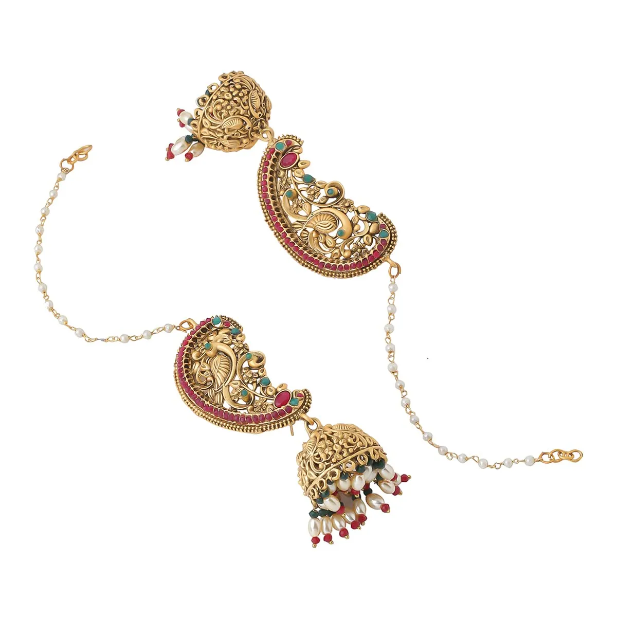 Yellow Chimes Earrings for Women and Girls Drop Earrings for Women | Peacock Designed Jhumka Earrings | Birthday Gift for girls and women Anniversary Gift for Wife