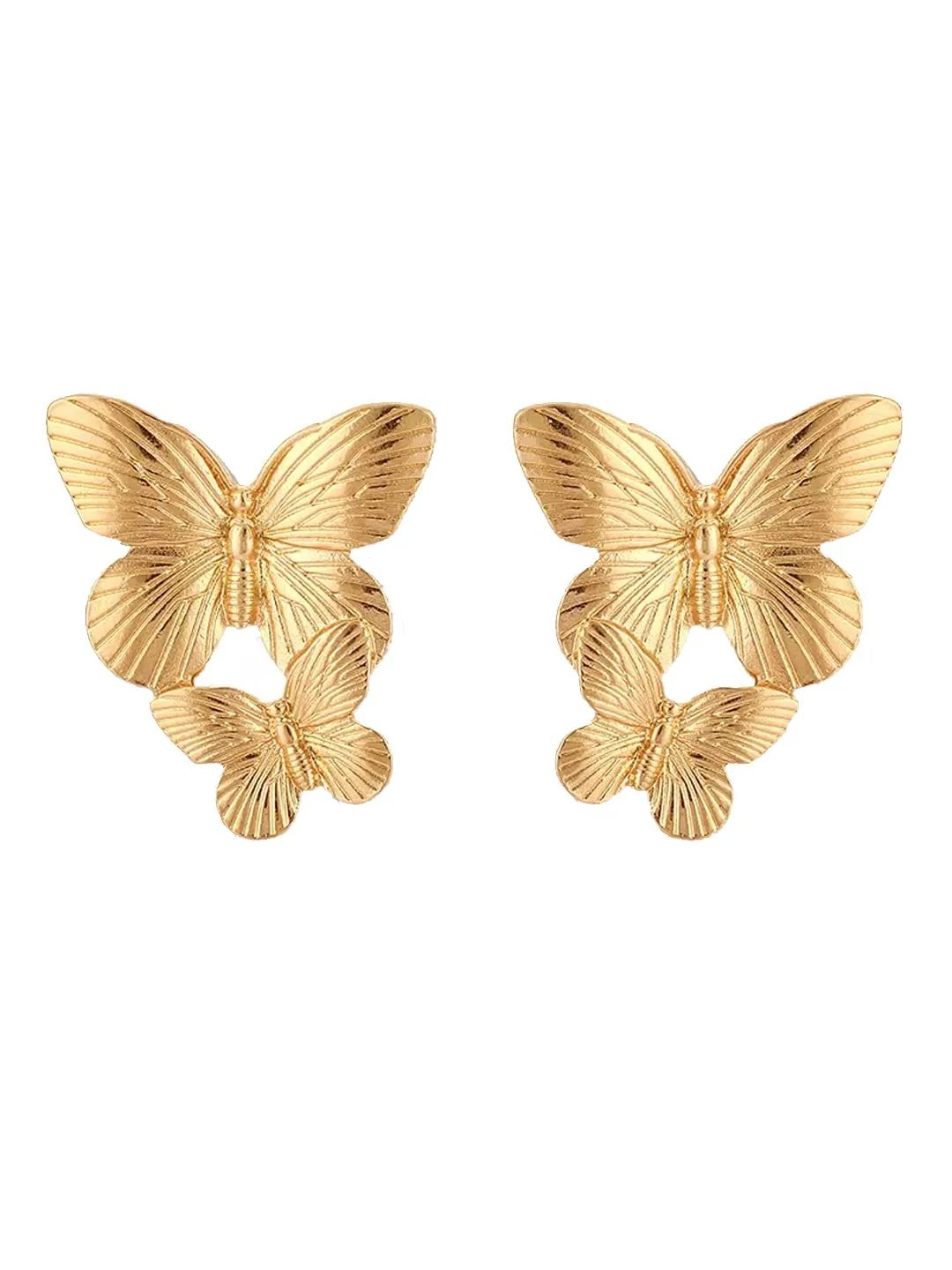 Yellow Chimes Earrings for Women and Girls Drop Earrings | Gold Toned Butterfly Designed Drop Earrings | Birthday Gift for girls and women Anniversary Gift for Wife