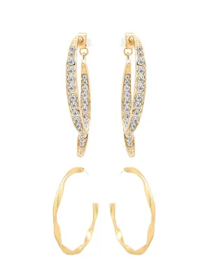 Yellow Chimes Earrings for Women and Girls Hoop Earrings for Girls | Gold Plated Hoop Earrings | Birthday Gift for girls and women Anniversary Gift for Wife