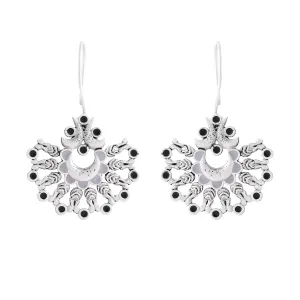 Yellow Chimes Earrings for Women and Girls Silver Oxidised Drop | Silver Oxidised Drop Earrings | Birthday Gift For girls and women Anniversary Gift for Wife