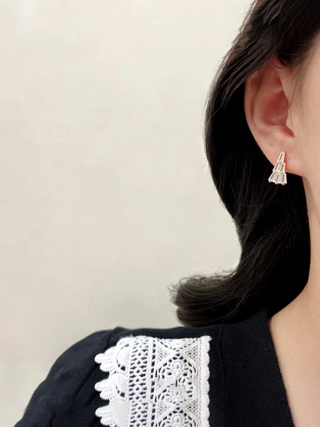 Yellow Chimes Earrings for Women and Girls Studs for Girls Gold Toned White Crystal Stud Earrings | Birthday Gift for girls and women Anniversary Gift for Wife
