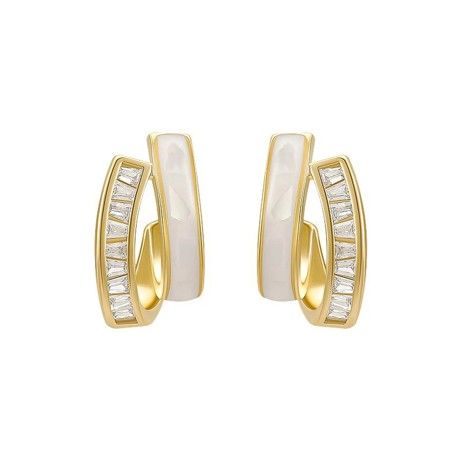 Yellow Chimes Earrings for Women and Girls Studs for Women | Gold Toned Enamel Zircons Stud Earrings | Birthday Gift for girls and women Anniversary Gift for Wife
